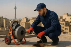 لوله بازکنی پشت بام