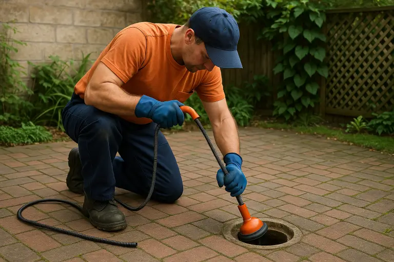 گرفتگی لوله فاضلاب حیاط