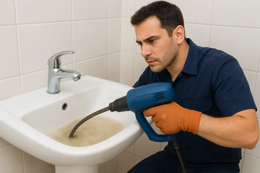 فنر برقی لوله بازکن در روشویی