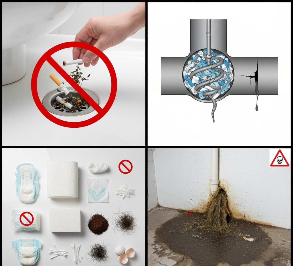 جلوگیری از ورود اجسام سخت به فاضلاب