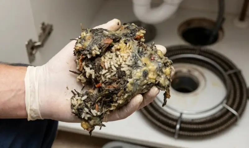 گرفتگی فاضلاب با فت برگ