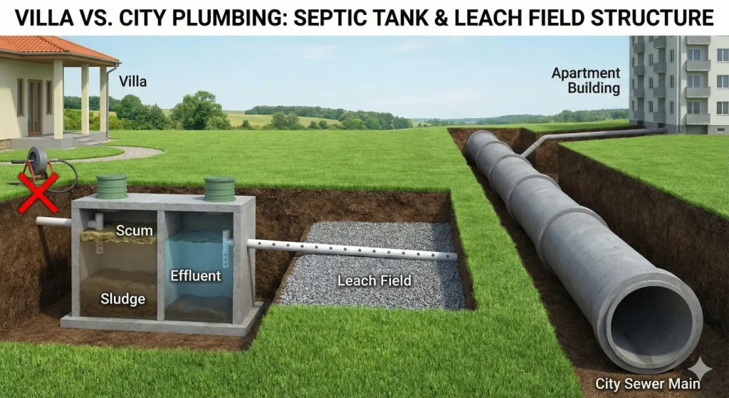 تفاوت سیستم فاضلاب شهری و سپتیک تانک