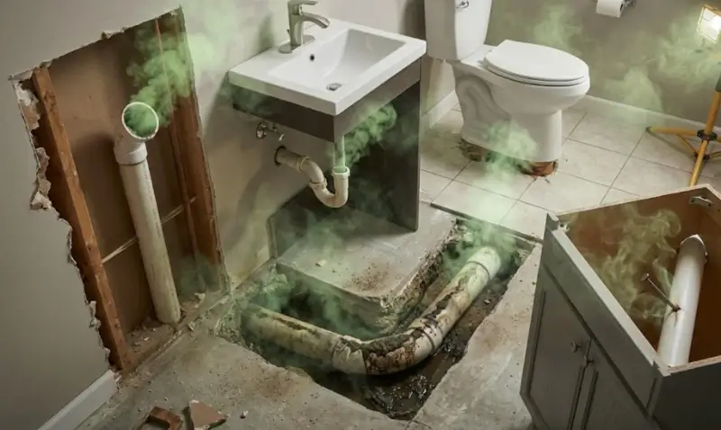 بوی فاضلاب بعد از بازسازی