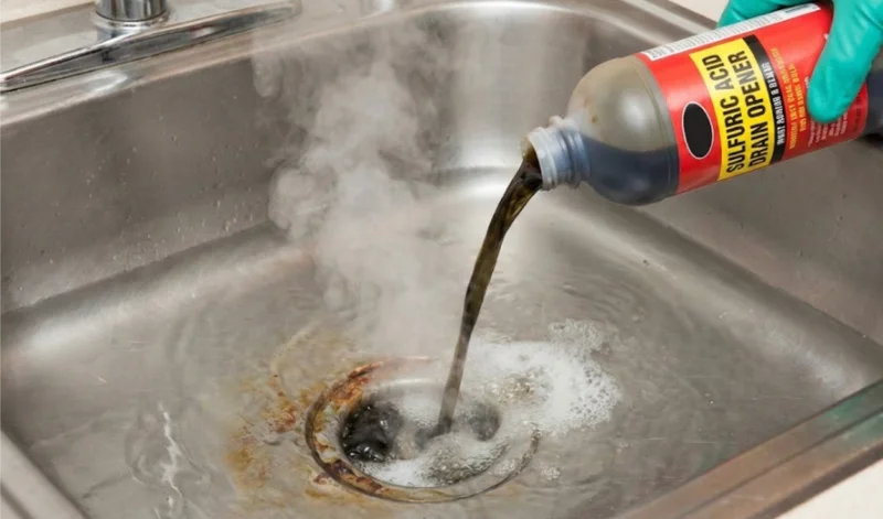 خطرات اسید لوله بازکن