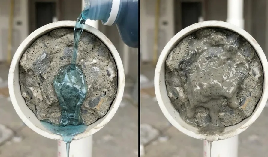 رفع گرفتگی لوله با سیمان