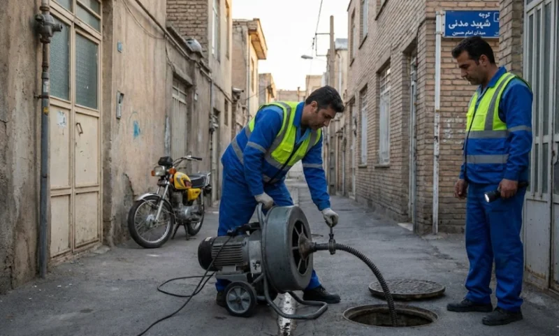 لوله بازکنی خیابان امام حسین