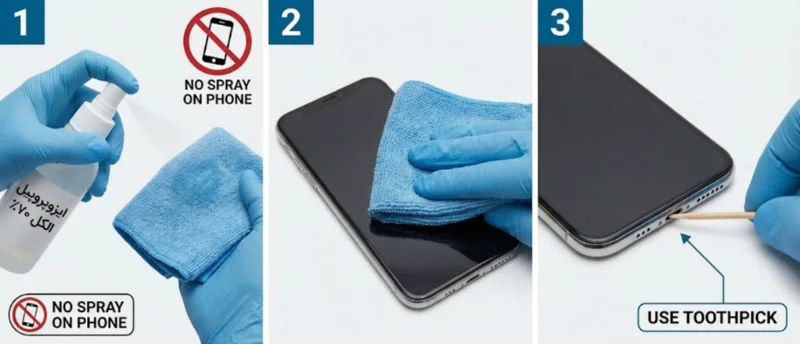 راهنمای نجات گوشی افتاده در توالت