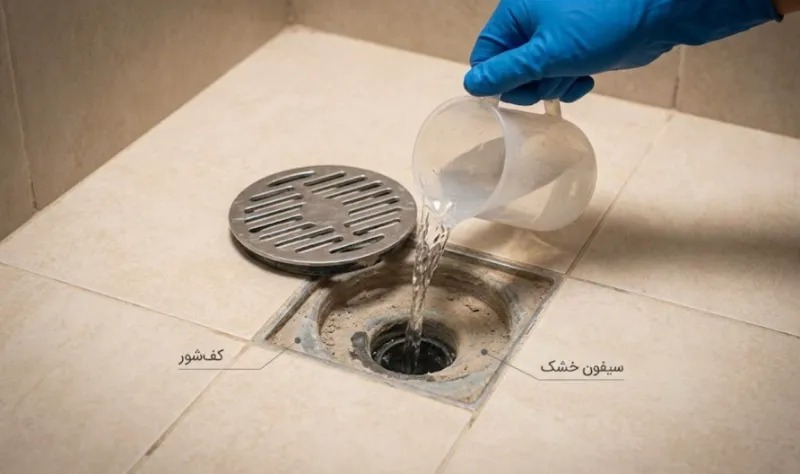 بوی بد سیفون خشک