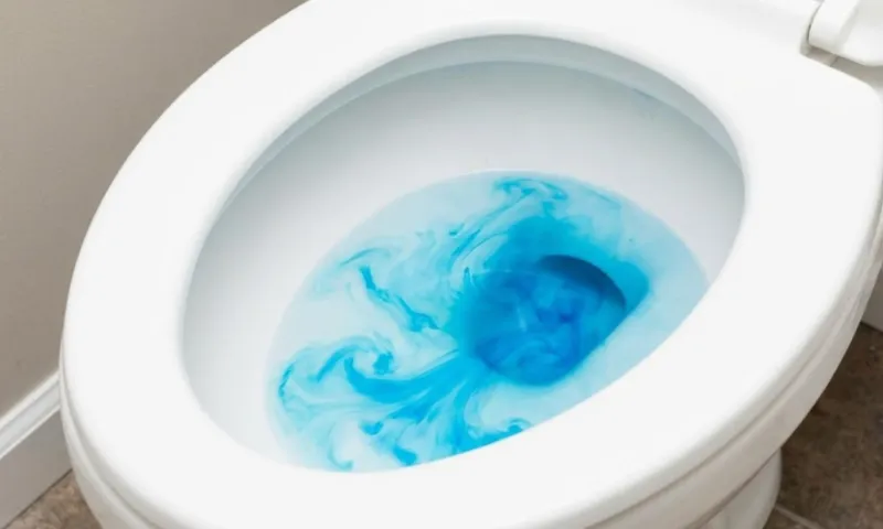 تست رنگ در توالت فرنگی