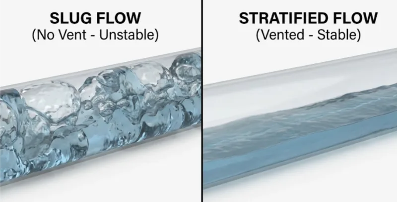 تاثیر ونت بر جریان فاضلاب