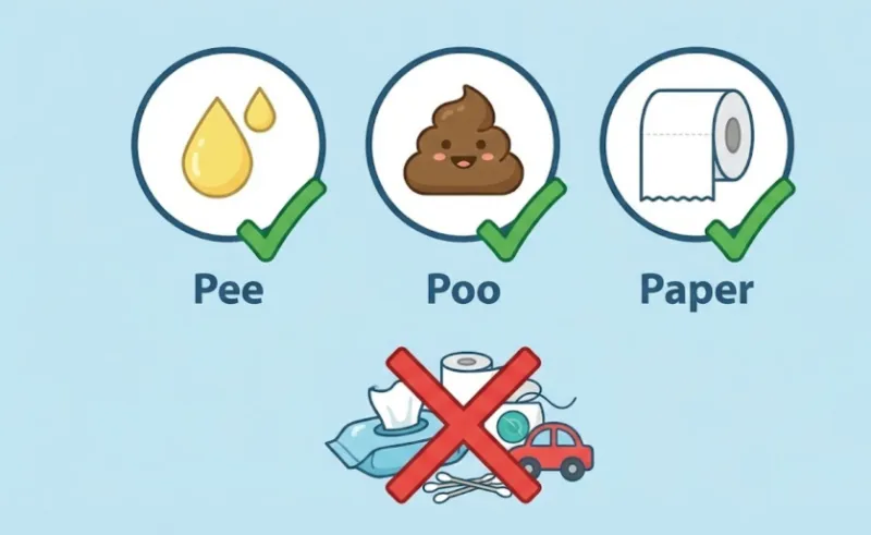 چه چیزهایی را در توالت نیاندازیم