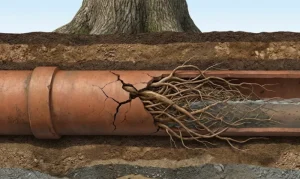 نفوذ ریشه به لوله