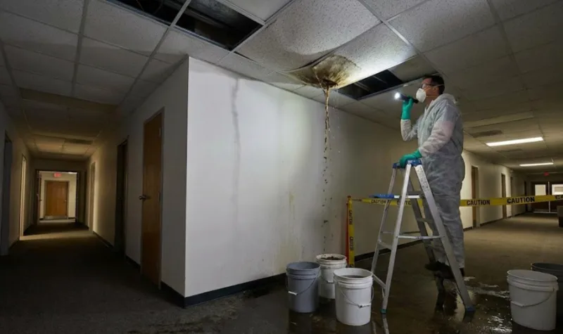 نشت فاضلاب از سقف کاذب