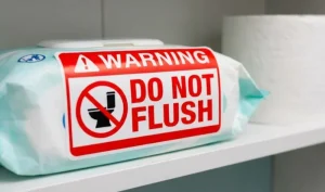 دستمال را در توالت نیاندازید