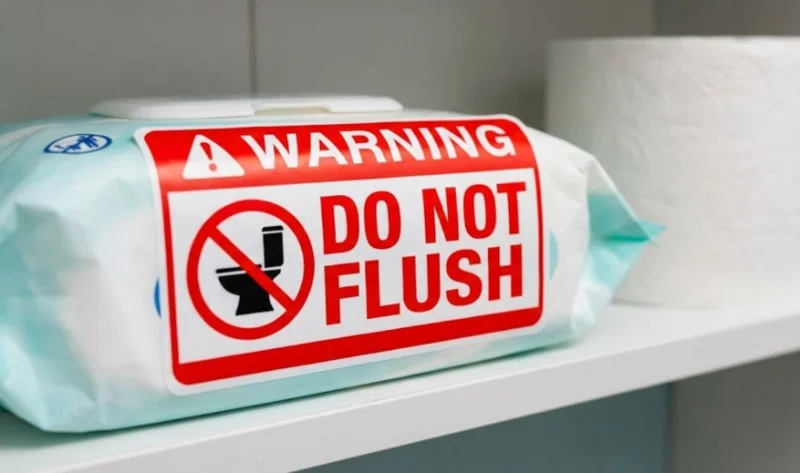 دستمال را در توالت نیاندازید