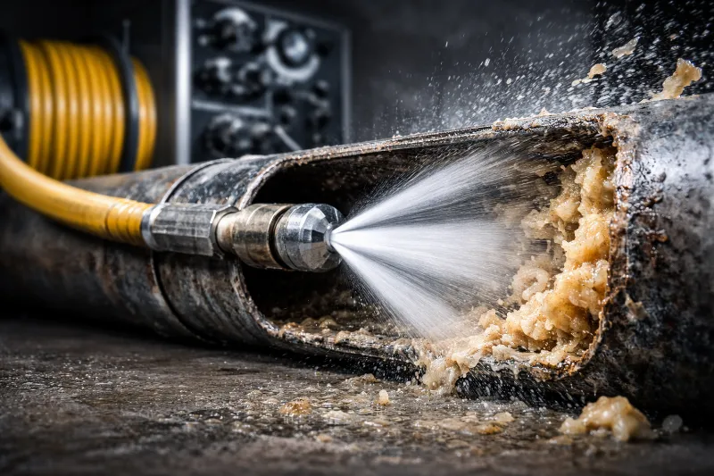 شستشوی لوله ها با فشار آب