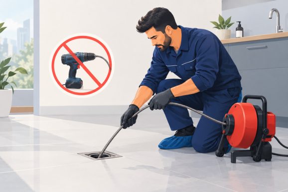 لوله بازکنی با دریل